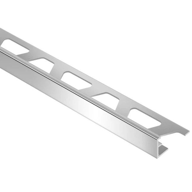 SCHLUTER SYSTEMS .375 IN. W X 98.5 IN. L POLISHED NICKEL ANODIZED ALUMINUM MODEL #A100ATG
